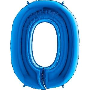 Fóliový balón číslo '0' - 102 cm Ružová Bez náplne