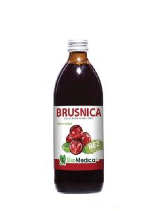 Šťava z brusníc 100% EKOMEDICA 1000 ml