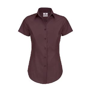 B&C Dámska čašnícka blúzka B&C krátky rukáv - 4 farby Čierna,XS