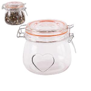 Sklenená nádoba patent BELA srdce 0,5 l - ORION