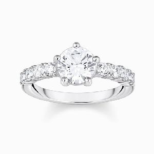 SOFIA DIAMONDS prsteň z bieleho zlata s diamantom 0,50 ct BE41/85133-6-W