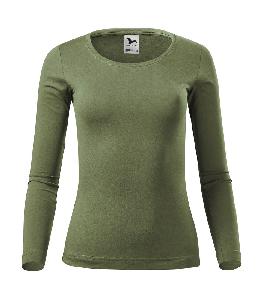 MALFINI Dámske tričko s dlhým rukávom Fit-T Long Sleeve - Khaki | S