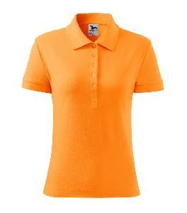 MALFINI Dámska polokošeľa Cotton Heavy - Mandarínkovo oranžová | S